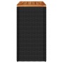 Garden side table with black PE rattan wood top 58x27.5x55 cm by , Garden tables - Ref: Foro24-365983, Price: 53,30 €, Discou...