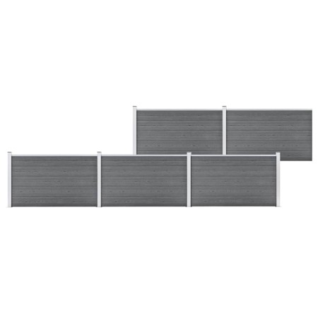 WPC Gartenzaun grau 872x106 cm von , Zaunpaneele - Ref: Foro24-3053250, Preis: 998,25 €, Rabatt: %