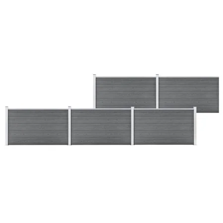 WPC Gartenzaun grau 872x106 cm von , Zaunpaneele - Ref: Foro24-3053250, Preis: 1,00 €, Rabatt: %