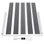 Gray WPC garden fence 872x106 cm by , fence panels - Ref: Foro24-3053250, Price: 1,00 €, Discount: %