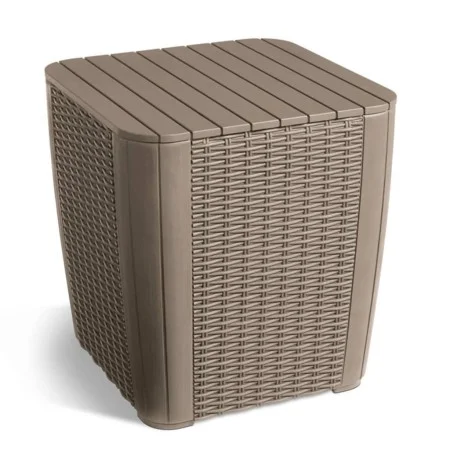 Keter Mesa auxiliar de jardín Luzon mimbre redondo color capuchino by , Garden tables - Ref: Foro24-408950, Price: 53,00 €, D...