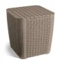 Keter Mesa auxiliar de jardín Luzon mimbre redondo color capuchino by , Garden tables - Ref: Foro24-408950, Price: 53,00 €, D...