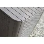 Keter Mesa auxiliar de jardín Luzon mimbre redondo color capuchino by , Garden tables - Ref: Foro24-408950, Price: 53,00 €, D...