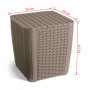 Keter Mesa auxiliar de jardín Luzon mimbre redondo color capuchino by , Garden tables - Ref: Foro24-408950, Price: 52,82 €, D...
