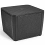 Keter Luzon Plus garden side table with umbrella hole graphite by , Garden tables - Ref: Foro24-428408, Price: 90,63 €, Disco...