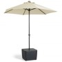 Keter Luzon Plus garden side table with umbrella hole graphite by , Garden tables - Ref: Foro24-428408, Price: 90,74 €, Disco...