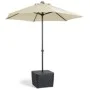 Keter Luzon Plus garden side table with umbrella hole graphite by , Garden tables - Ref: Foro24-428408, Price: 90,63 €, Disco...