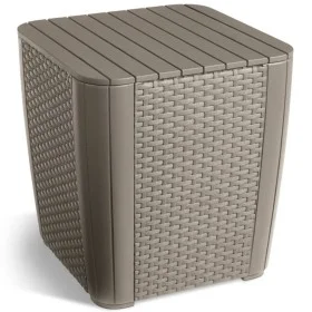Keter Luzon flat wicker garden side table in cappuccino color. by , Garden tables - Ref: Foro24-420012, Price: 55,96 €, Disco...