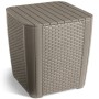 Keter Mesa auxiliar de jardín Luzon mimbre plano color capuchino de , Mesas de jardín - Ref: Foro24-420012, Precio: 55,91 €