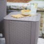 Keter Luzon flat wicker garden side table in cappuccino color. by , Garden tables - Ref: Foro24-420012, Price: 55,91 €, Disco...