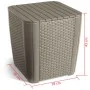 Keter Luzon flat wicker garden side table in cappuccino color. by , Garden tables - Ref: Foro24-420012, Price: 55,96 €, Disco...