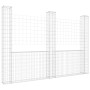 U-förmiger Gabionenkorb mit 3 Eisenpfosten 260x20x200 cm von , Zaunpaneele - Ref: Foro24-151290, Preis: 141,40 €, Rabatt: %