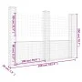 U-shaped gabion basket with 3 iron posts measuring 260x20x200 cm. by , fence panels - Ref: Foro24-151290, Price: 140,93 €, Di...