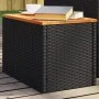 Garden side tables 2 pcs rattan wood black 55x34x37cm by , Garden tables - Ref: Foro24-365980, Price: 60,45 €, Discount: %