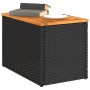 Garden side tables 2 pcs rattan wood black 55x34x37cm by , Garden tables - Ref: Foro24-365980, Price: 57,68 €, Discount: %