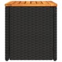 Garden side tables 2 pcs rattan wood black 55x34x37cm by , Garden tables - Ref: Foro24-365980, Price: 57,68 €, Discount: %