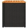 Garden side tables 2 pcs rattan wood black 55x34x37cm by , Garden tables - Ref: Foro24-365980, Price: 60,45 €, Discount: %