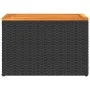 Garden side tables 2 pcs rattan wood black 55x34x37cm by , Garden tables - Ref: Foro24-365980, Price: 60,45 €, Discount: %