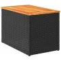 Garden side tables 2 pcs rattan wood black 55x34x37cm by , Garden tables - Ref: Foro24-365980, Price: 60,45 €, Discount: %