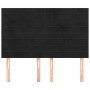 Cabeceros 4 unidades terciopelo negro 72x5x78/88 cm