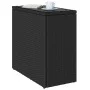 Garden side table with black PE rattan glass top 58x27.5x55 cm by , Garden tables - Ref: Foro24-365982, Price: 56,92 €, Disco...