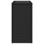 Mesa auxiliar jardín tapa vidrio ratán PE negro 58x27,5x55 cm