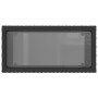 Mesa auxiliar jardín tapa vidrio ratán PE negro 58x27,5x55 cm