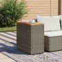 Side table for garden with gray PE rattan wood top, 58x27.5x55 cm by , Garden tables - Ref: Foro24-366134, Price: 50,18 €, Di...