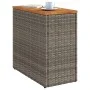 Side table for garden with gray PE rattan wood top, 58x27.5x55 cm by , Garden tables - Ref: Foro24-366134, Price: 50,18 €, Di...
