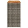 Side table for garden with gray PE rattan wood top, 58x27.5x55 cm by , Garden tables - Ref: Foro24-366134, Price: 50,18 €, Di...