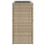 Mesa auxiliar jardín tapa vidrio ratán PE beige 58x27,5x55 cm de , Mesas de jardín - Ref: Foro24-366071, Precio: 73,71 €, Des...
