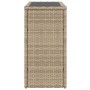 Mesa auxiliar jardín tapa vidrio ratán PE beige 58x27,5x55 cm de , Mesas de jardín - Ref: Foro24-366071, Precio: 49,46 €, Des...