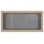 Mesa auxiliar jardín tapa vidrio ratán PE beige 58x27,5x55 cm de , Mesas de jardín - Ref: Foro24-366071, Precio: 49,46 €, Des...