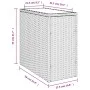 Mesa auxiliar jardín tapa vidrio ratán PE beige 58x27,5x55 cm de , Mesas de jardín - Ref: Foro24-366071, Precio: 73,71 €, Des...