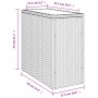 Side table for garden with glass top, beige PE rattan, 58x27.5x55 cm by , Garden tables - Ref: Foro24-366071, Price: 49,46 €,...