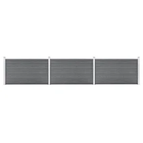 Grauer WPC-Gartenzaun 526x106 cm von , Zaunpaneele - Ref: Foro24-3053248, Preis: 616,01 €, Rabatt: %