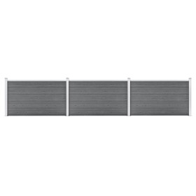 Gray WPC garden fence 526x106 cm by , fence panels - Ref: Foro24-3053248, Price: 632,85 €, Discount: %