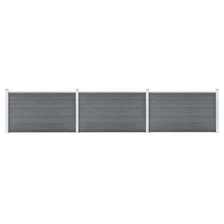 Gray WPC garden fence 526x106 cm by , fence panels - Ref: Foro24-3053248, Price: 681,90 €, Discount: %