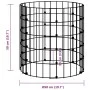 Circular galvanized steel gabion post Ø50x50 cm by , fence panels - Ref: Foro24-152015, Price: 29,03 €, Discount: %