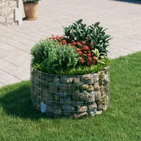 Circular galvanized steel gabion post Ø100x50 cm by , fence panels - Ref: Foro24-152017, Price: 47,55 €, Discount: %
