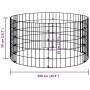 Circular galvanized steel gabion post Ø100x50 cm by , fence panels - Ref: Foro24-152017, Price: 48,27 €, Discount: %