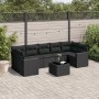 Set de sofás de jardín 8 piezas y cojines ratán sintético negro by , Garden sets - Ref: Foro24-3218725, Price: 526,63 €, Disc...