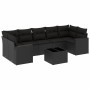 Set de sofás de jardín 8 piezas y cojines ratán sintético negro by , Garden sets - Ref: Foro24-3218725, Price: 526,63 €, Disc...