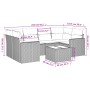 7-teiliges Gartensofa-Set mit grauen PE-Rattan-Kissen. von , Gartensets - Ref: Foro24-3218710, Preis: 419,89 €, Rabatt: %