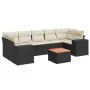 Set de sofás de jardín 8 piezas y cojines ratán sintético negro de , Conjuntos de jardín - Ref: Foro24-3225356, Precio: 503,6...
