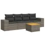 Juego de sofás jardín con cojines 5 pzas ratán sintético gris by , Garden sets - Ref: Foro24-3257656, Price: 318,05 €, Discou...