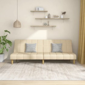 Sofá cama de 2 plazas tela color crema by , Sofas - Ref: Foro24-375829, Price: 237,87 €, Discount: %