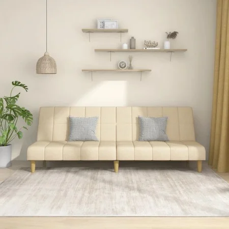 Zweiplätziges Schlafsofa aus cremefarbenem Stoff. von , Sofas - Ref: Foro24-375829, Preis: 233,72 €, Rabatt: %