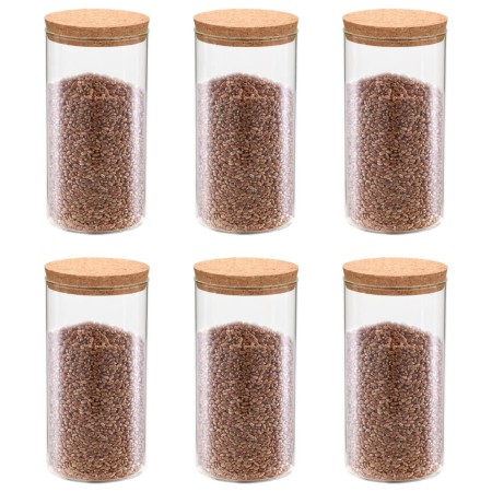 Vorratsgläser mit Korkdeckel 6 Stück 1400 ml von vidaXL, Keksdosen - Ref: Foro24-50841, Preis: 43,45 €, Rabatt: %