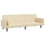 Sofá cama de 2 plazas con dos almohadas tela color crema by , Sofas - Ref: Foro24-375836, Price: 281,31 €, Discount: %